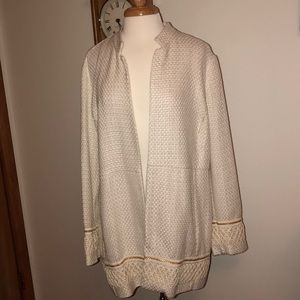 Chicos jacket textured embellished topper